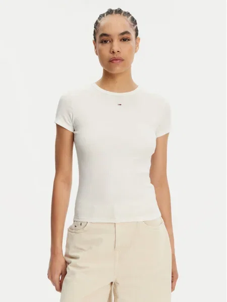 Tommy Jeans Tričko ESSENTIAL' biela