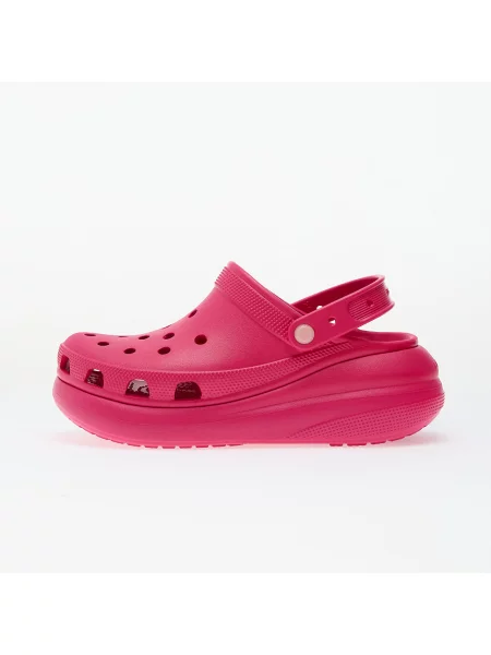 Чехли Crocs Classic Crush Clog с платформа розово