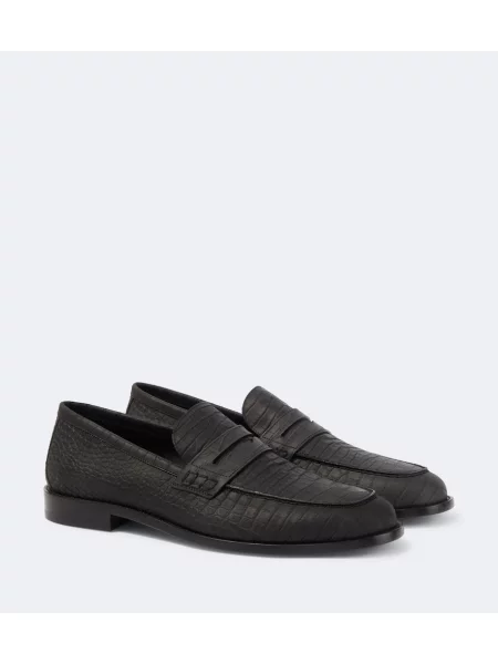 Pantofi loafer Manolo Blahnik din piele negru