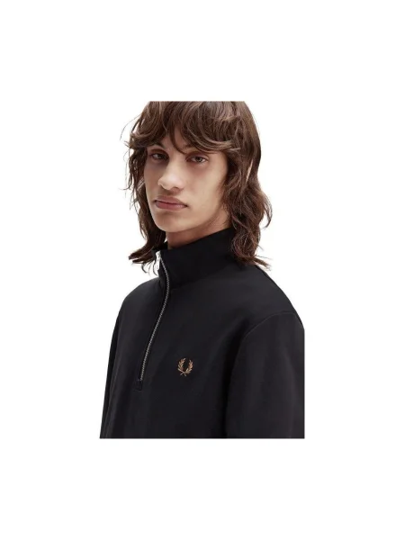 Hanorac cu fermoar Fred Perry negru