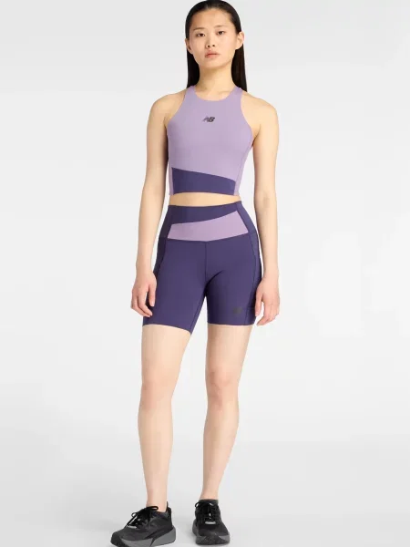 Укороченный топ New Balance фиолетовый