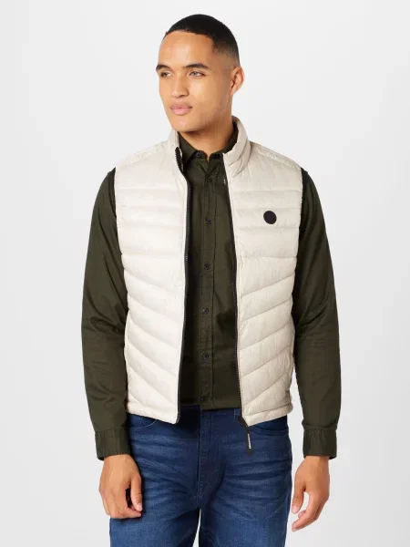JACK & JONES Vestă HERO bej / negru