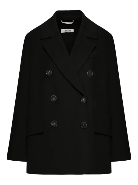 Geacă 's Max Mara de lână cu două rânduri de nasturi negru