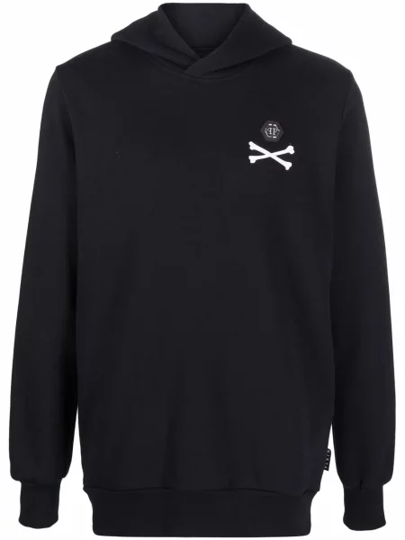 Pulover Philipp Plein cu imagine negru