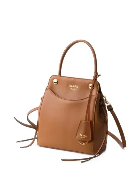 Geantă shopper Prada din piele maro