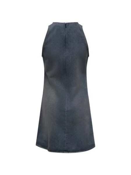 Rochie mini Courreges în linie A albastru