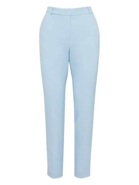 COMMA Hlače na rob svetlo modra