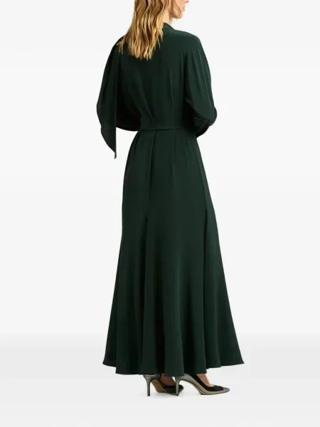 Cu centură rochie maxi Kiton drapată verde