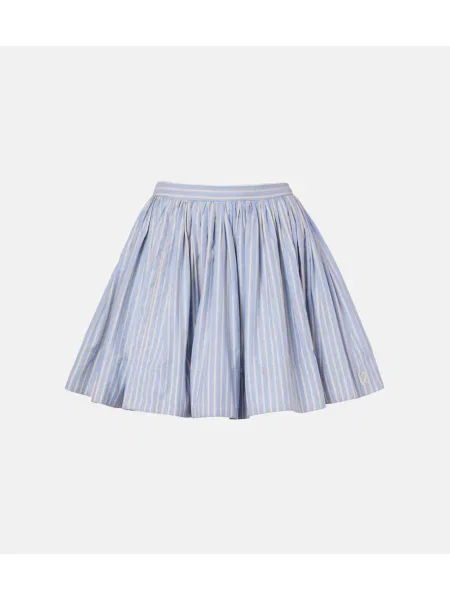 Fustă Rabanne cu dungi albastru