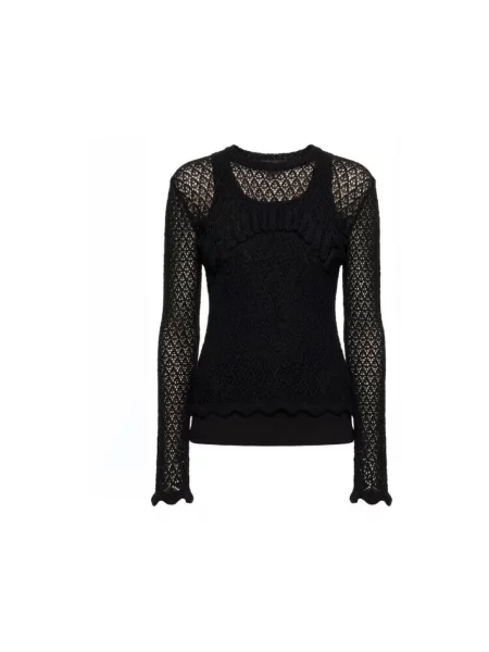 Dzianinowy sweter Blumarine czarny