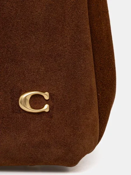 Coach torebka zamszowa Lana brązowy