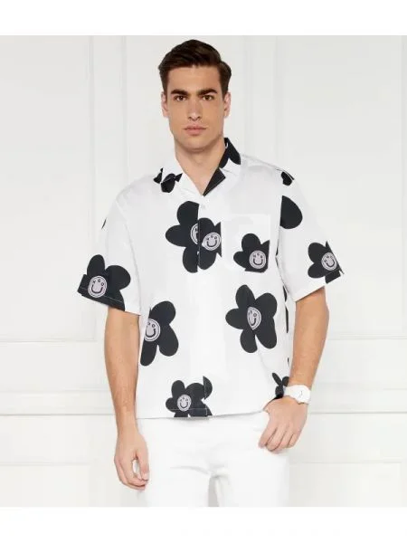 Hugo Blue Cămașă Eligino | Oversize fit alb