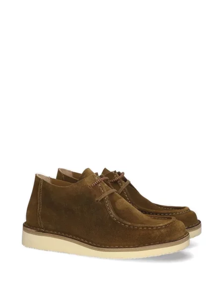 Pantofi loafer Astorflex cu șireturi din dantelă maro