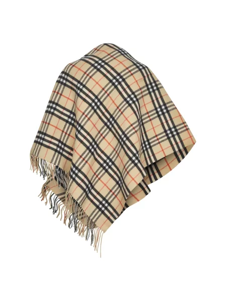Kurtka Burberry z frędzli z kaszmiru beżowa