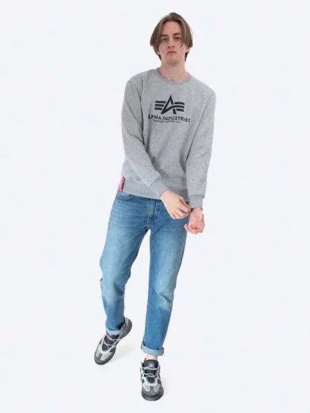 Μπλούζα Alpha Industries Bluza Alpha Industries Basic 17 γκρι μαύρο