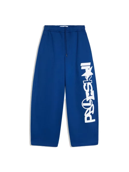 Bershka Pantaloni albastru alb