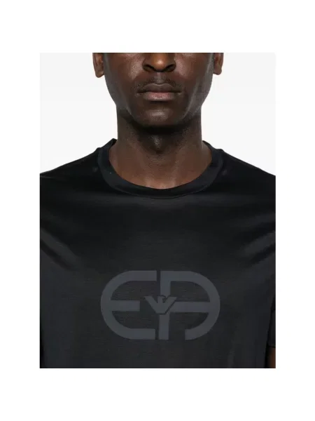 Koszulka Emporio Armani z krótkim rękawem z logo czarna