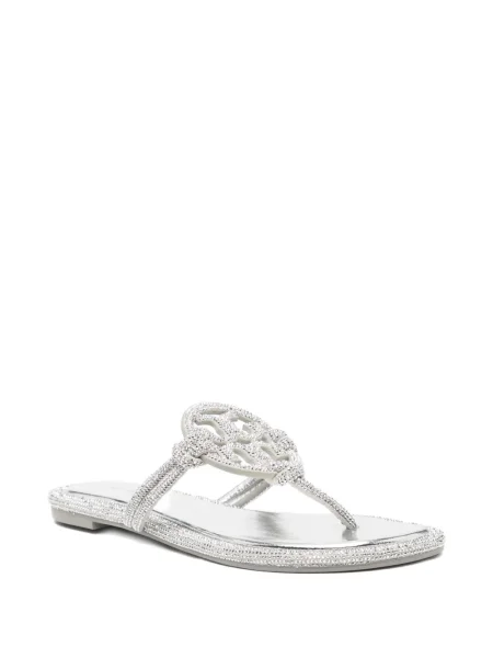 Sandalai Tory Burch su kristalais sidabrinė