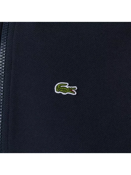 Lacoste Bluza Z Piki Na Ze Stójką granatowa