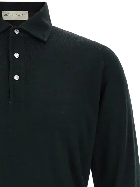 Lung tricou polo Larmeri Studio verde