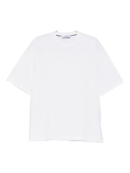 Tricou Stone Island cu broderie alb