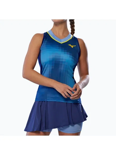 Дамска тениска Mizuno Frontier Tank W bellwether blue синьо