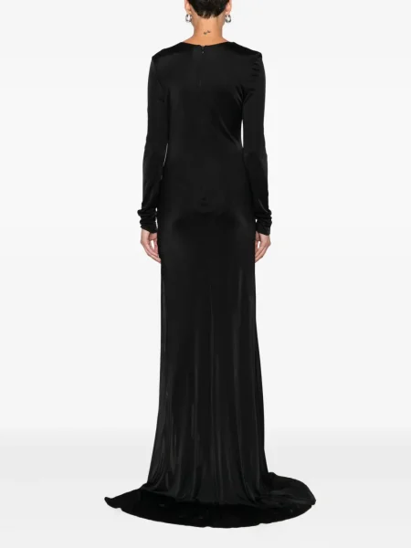 Rochie maxi Giuseppe Di Morabito drapată lungă de costum negru