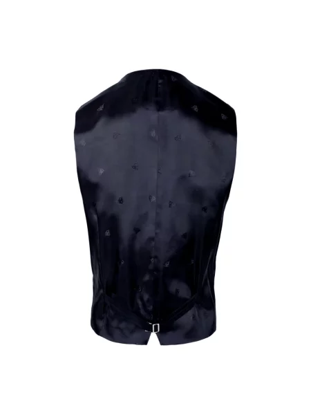 Niebieski Kamizelka Slim Fit Bez Rękawów ROY Robson granatowa