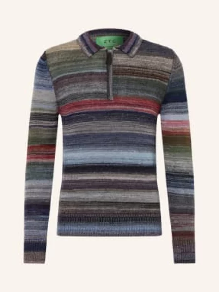 Ftc Cashmere Sweter Z Kaszmiru blau granatowy