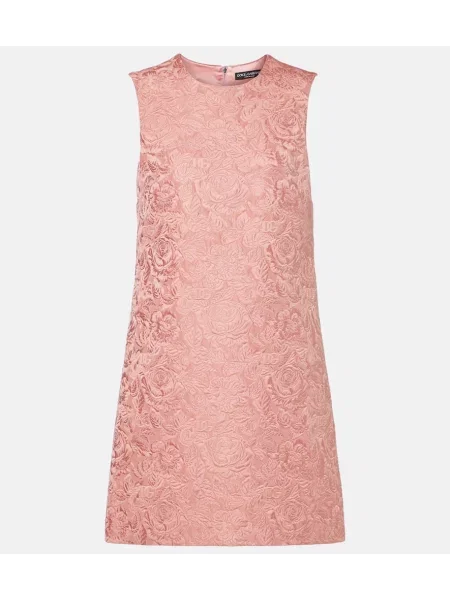 Rochie Dolce&gabbana cu model floral din jacard roz