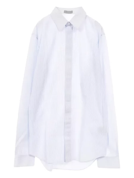 Pruhovaná košile Christian Dior Pre-owned s výšivkou bílá