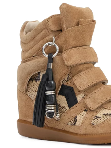 Sneakerși Isabel Marant din piele cu pană