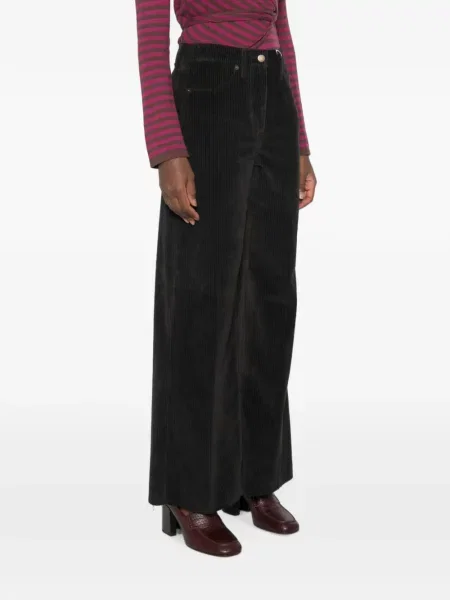 Pantaloni Momoni de catifea cord maro