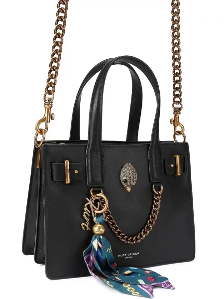 Kurt Geiger Bőr bőrönd Sloane fekete