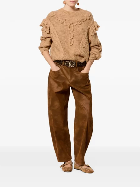 Pulover Marant Etoile cu franjuri maro