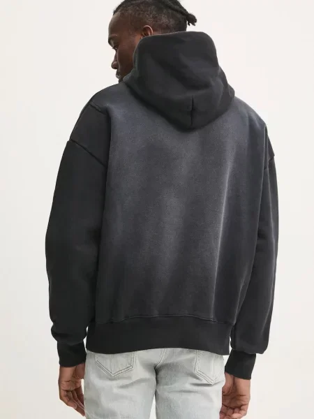 Mikina PURPLE BRAND HWT FLEECE PO HOODY s kapucí s aplikací šedá