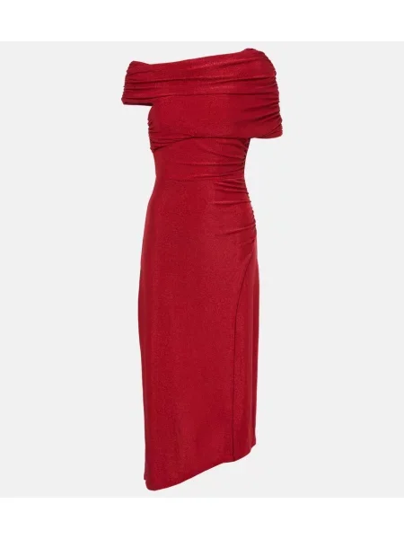 Rochie midi Diane Von Furstenberg până la genunchi de costum roșu