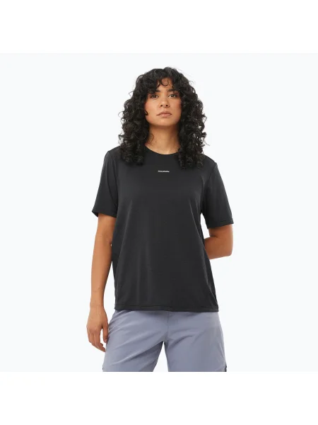 Дамска тениска за бягане Salomon SHKout Core deep black черно