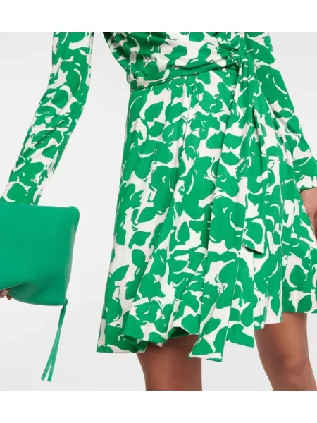 Rochie Diane Von Furstenberg cu model floral verde