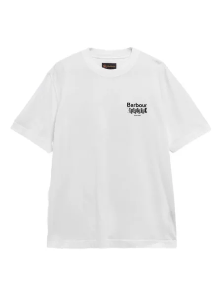 Tricou Barbour cu imagine alb