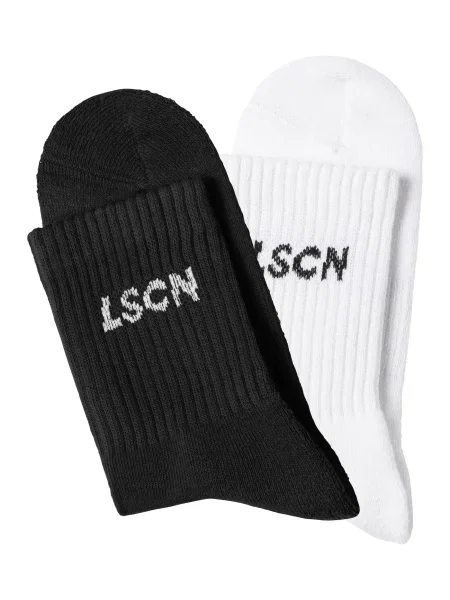 LSCN by LASCANA Șosete sport negru alb