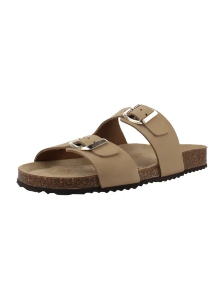 Geox papuci din piele D BRIONIA bej