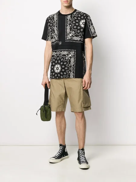 Tricou Mastermind World cu imagine cu model paisley negru