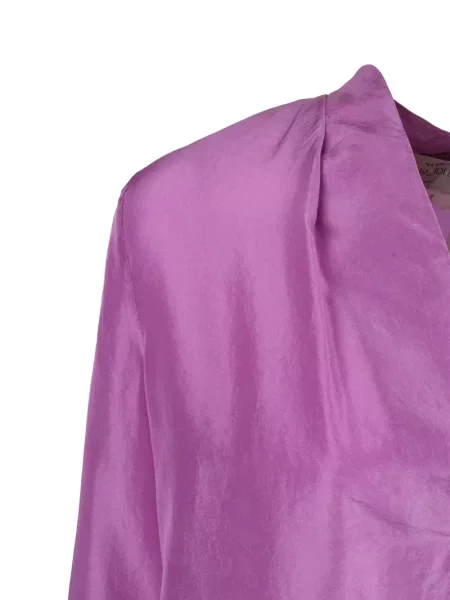 Šilkinė marškiniai Forte_forte v formos iškirpte violetinė