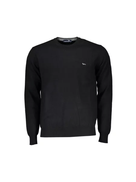 Haftowany sweter Harmont & Blaine elegancki czarny