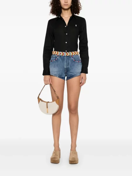 Cămașă Polo Ralph Lauren lungă negru