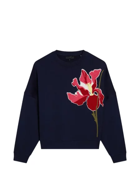 Pulover Ted Baker cu aplicații albastru