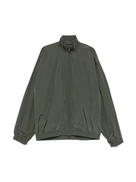 Lniana kurtka Balenciaga zielona