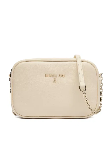 PATRIZIA PEPE Torba za čez ramo naravno bela
