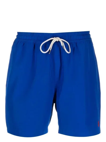 Slip de baie Polo Ralph Lauren cu imagine cu buzunare la piept cu cordon albastru